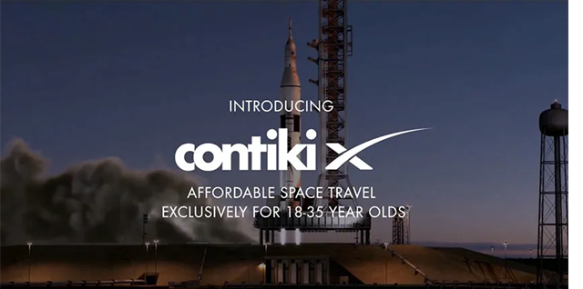 Contiki X Affordable Space Travel Ad