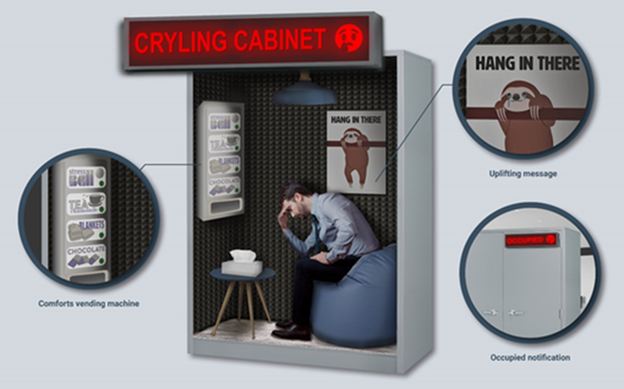 Furniture@Work's Soundproof Cabinet prank